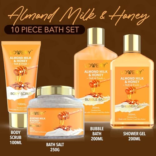 Gifts for Women Gift Basket for Women - 10 Pc Almond Milk & - Product Imagery