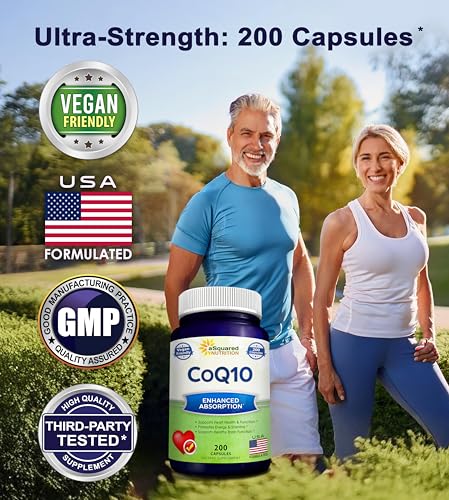 CoQ10 400mg - 200 Capsules - Co Q 10 Supplement - Coenzyme Q10 - Product Imagery