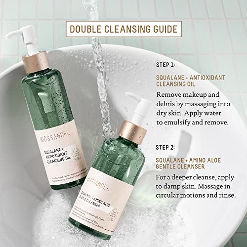 BIOSSANCE Squalane + Antioxidant Cleansing Oil. Lightweight - Product Imagery