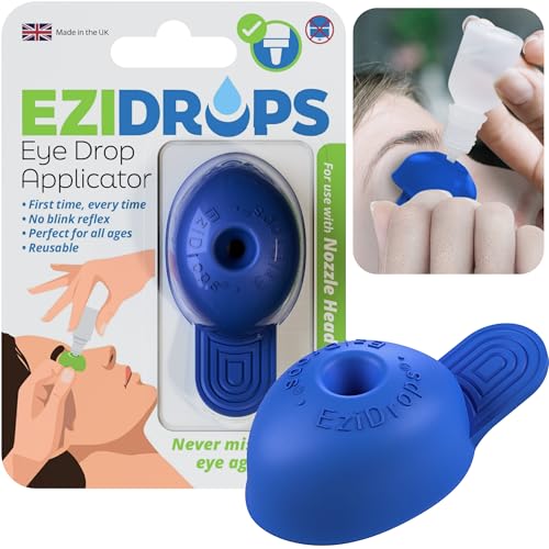 Eye Drop Guide for Nozzle Head Bottles, No Blink Reflex, Dark - Product Imagery
