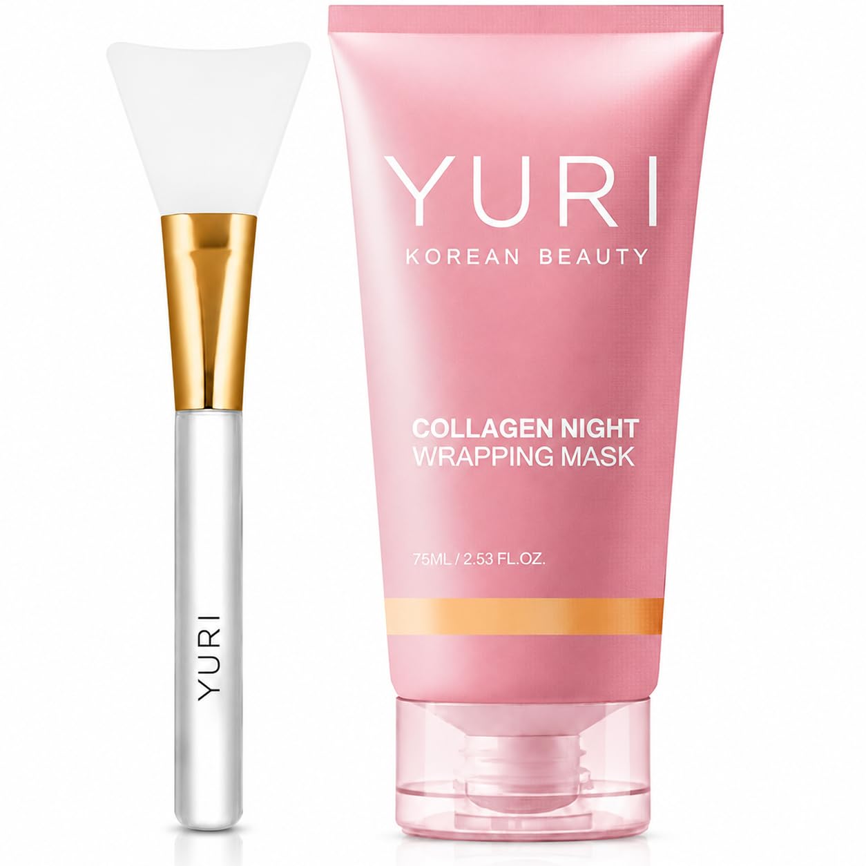 YURI Collagen Night Wrapping Mask, Overnight Peel-Off Face Mask, - Product Imagery