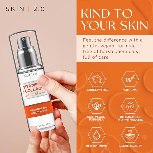 Skin 2.0 Vitamin C Serum - Dermatologist Tested, Anti-Aging & - Product Imagery