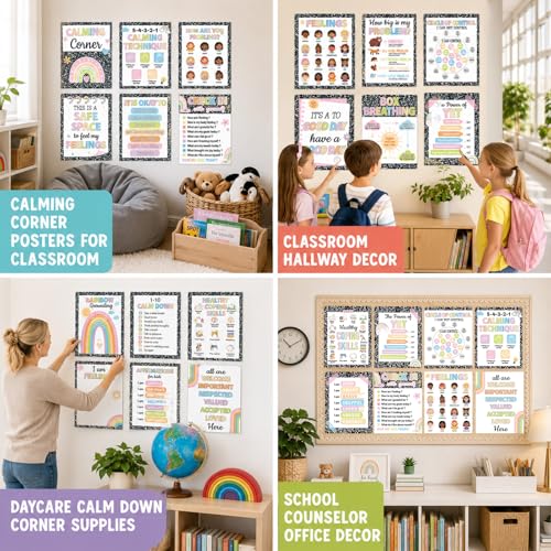 gisgfim 16 Pcs Composition Notebook Calming Down Posters for - Product Imagery