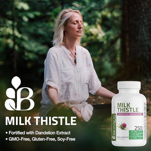 Bronson Milk Thistle Silymarin Marianum & Dandelion Extract, 120 - Product Imagery