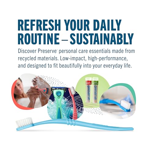 Preserve Adult Toothbrushes, Ultra Soft Bristle/Recycled, Travel - Product Imagery