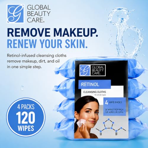 Global Beauty Care Retinol Waterproof Makeup Remover Facial - Product Imagery