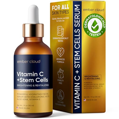 Vitamin C Serum for Face with Stem Cells & Hyaluronic Acid 1 Oz - Product Imagery