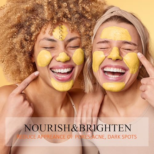 SHVYOG Turmeric Vitamin C Clay Mask with Kaolin Clay for Dull & - Product Imagery