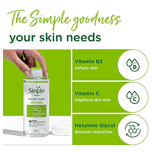 Simple Kind To Skin Micellar Cleansing Water 200Ml - Product Imagery