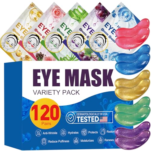 Vetuslumen 120 Pairs Under Eye Patches,Hydrating Eye Mask For Puffy Eyes &Dark Circles – Toxic Free, Unscented
