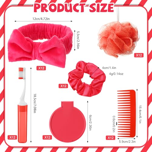 72 Pcs Christmas Gifts Spa Party Favors Colorful Wide Tooth - Product Imagery