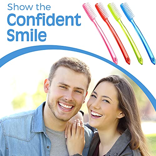 Zopeal 12 Pieces Extra Hard and Firm Toothbrush for Adults Bulk - Product Imagery