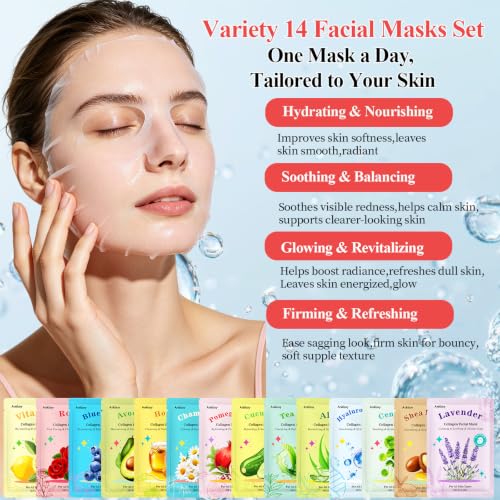 ANKOOY 33 Pack Face Masks Skincare Gifts for Teens Girls - Product Imagery
