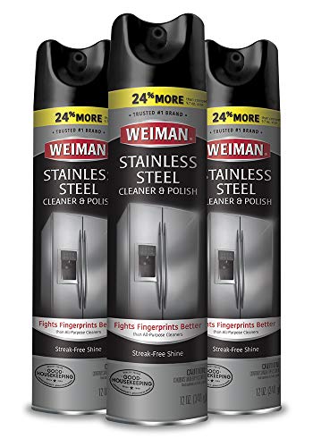 Weiman Stainless Steel Cleaner & Polish Aerosol, 12 Oz (Pack of - Product Imagery