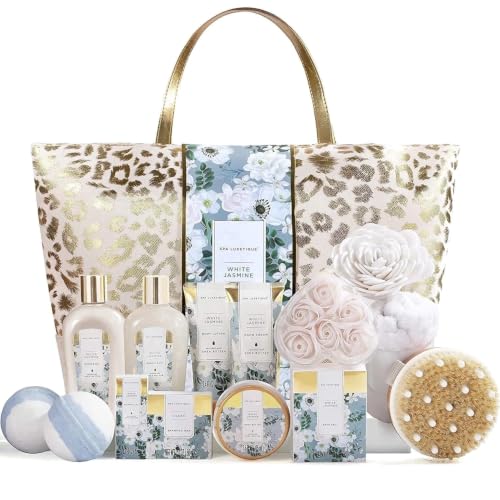 Spa Luxetique Gift Baskets for Women 15 Pcs Jasmine Bath and - spa luxetique Official Imagery - 1