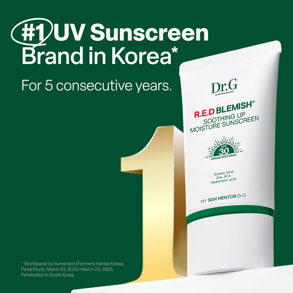 Dr.G R.E.D. Blemish Soothing Up Moisture Sunscreen SPF 30, 1.69 fl oz – close-up detail