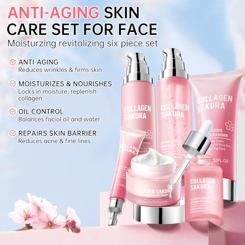 Sakura Skin Care Set, Cherry Blossom Skincare Set for Teen - Product Imagery
