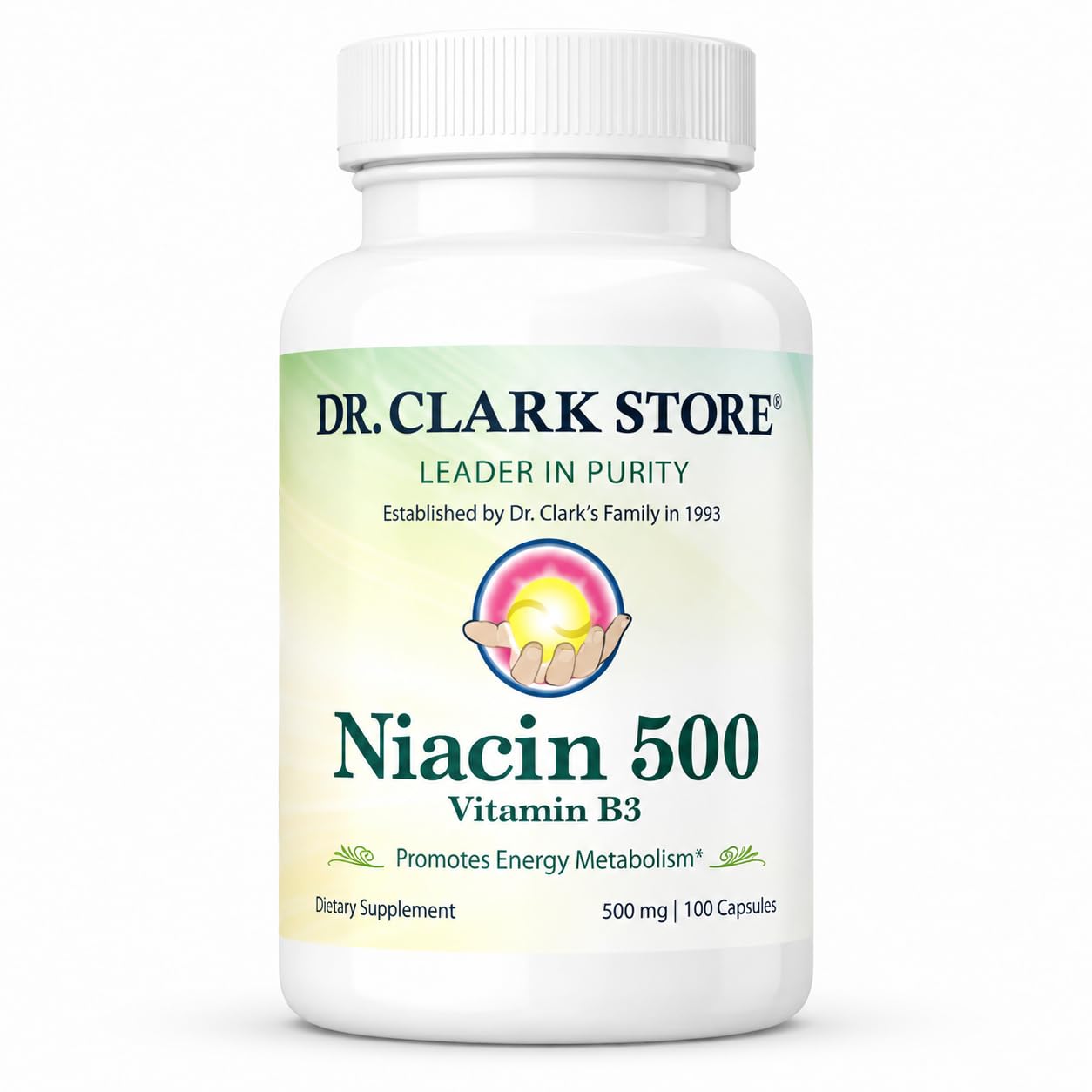 Dr Clark Store Niacin (Vitamin B3) Supplement – 500mg, 100 - Product Imagery