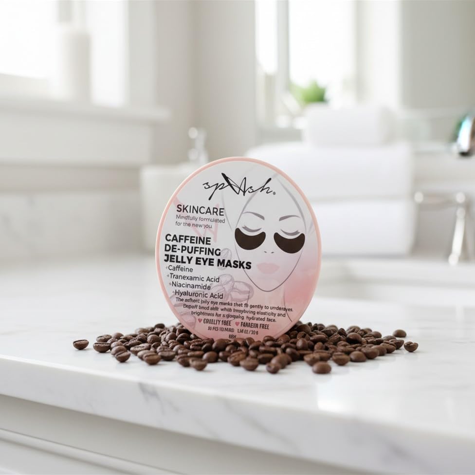 Skincare Jelly Eye Masks Duo, Vitamin C & Caffeine - Product Imagery