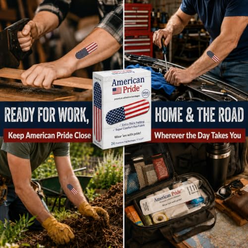 American Pride Premium Adhesive Bandages – Strong Comfortable - Product Imagery