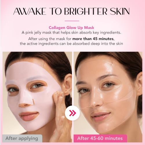 Bio Collagen Face Mask Overnight: Collagen Glow up Mask for Deep - Product Imagery