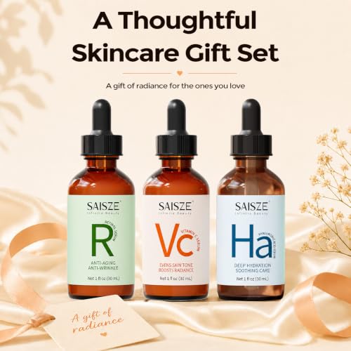 Face Serum Gift Set, Vitamin C Retinol Hyaluronic Acid, 3 x 1 Fl - Product Imagery