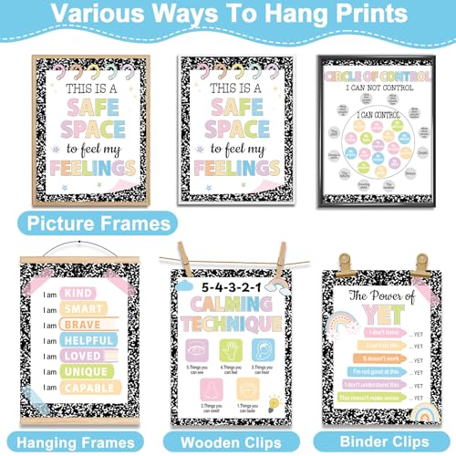 gisgfim 16 Pcs Composition Notebook Calming Down Posters for - Product Imagery