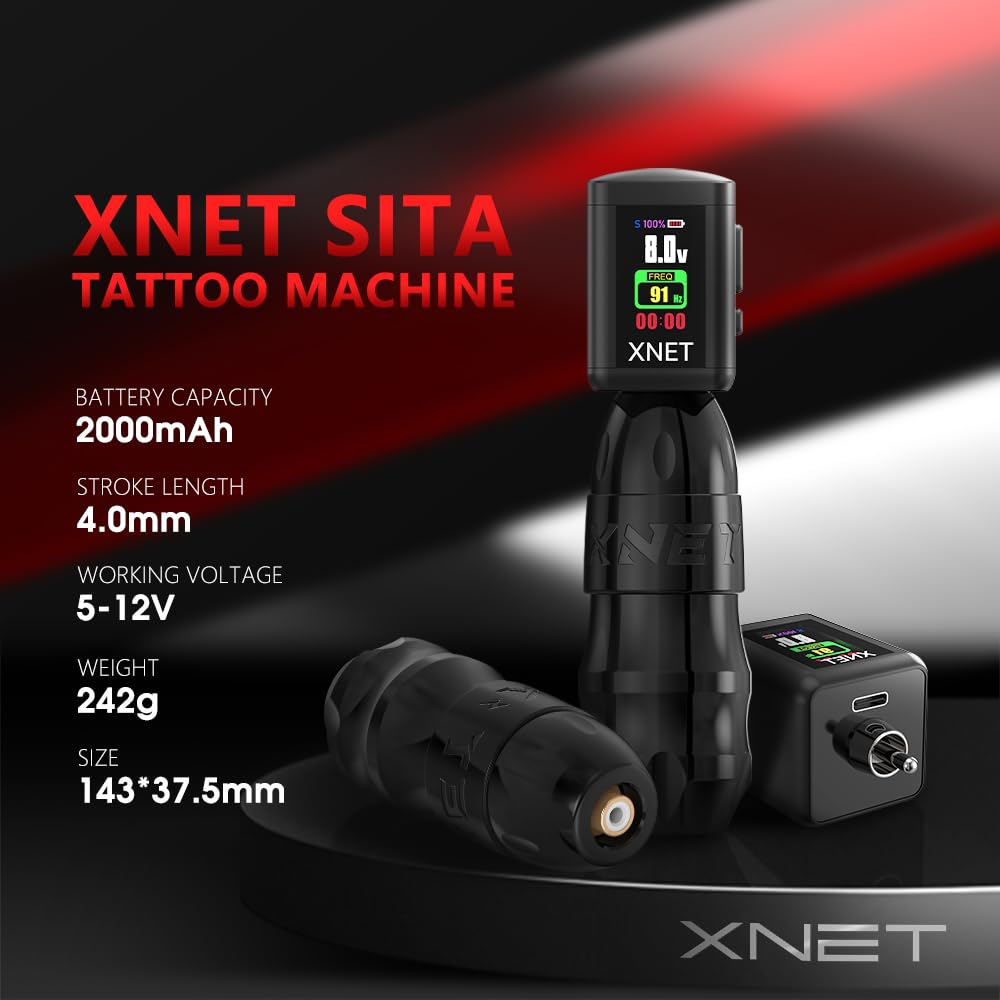 Xnet Sita Wireless Tattoo Gun with Lupo 2000mAh 1500mAh - XNET Official Imagery - 5