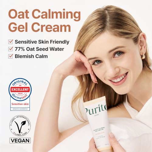 PURITO Oat Calming Gel Cream for Sensitive Skin, 3.38 fl.oz - Product Imagery