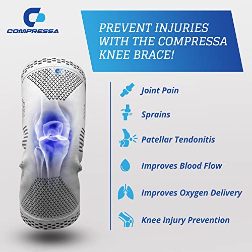 Compressa Knee Sleeve for Women & Men (Regular) - Non-Slip - Product Imagery