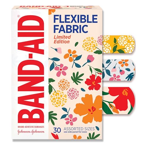BAND-AID Brand Flexible Fabric Adhesive Bandages, Wildflower - Product Imagery