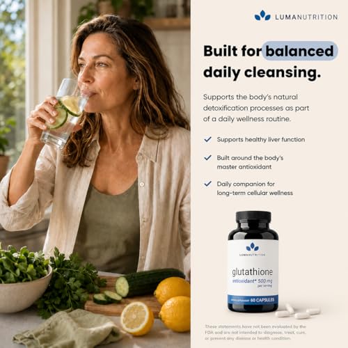 Luma Nutrition Premium Glutathione Supplement - 500mg - 60 - Product Imagery