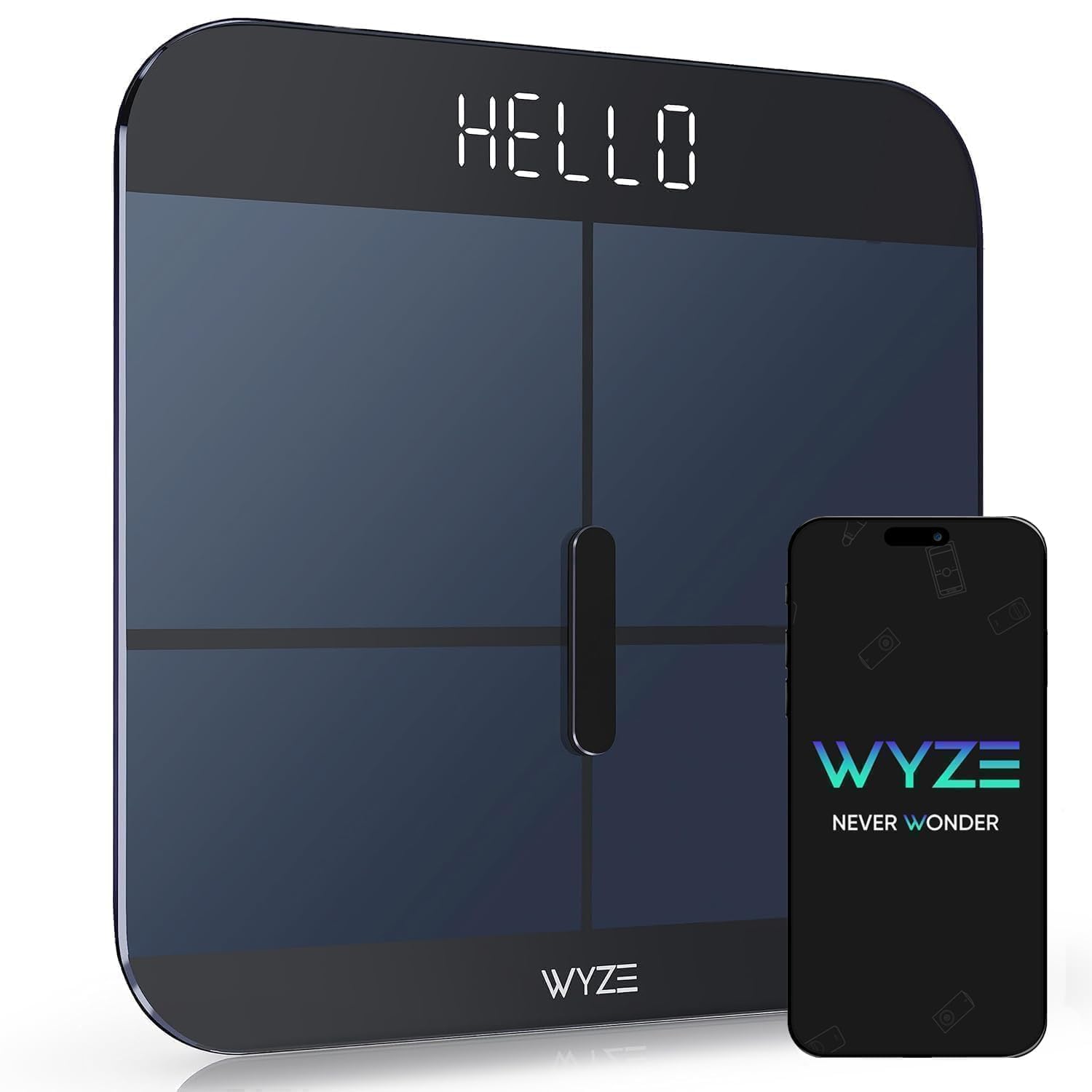 Wyze Smart Scale X Digital Bathroom Scale for Body Weight and Fat (Black)