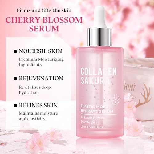 Skin Care Set-Travel Skincare Kit-Collagen Sakura Set with - Product Imagery