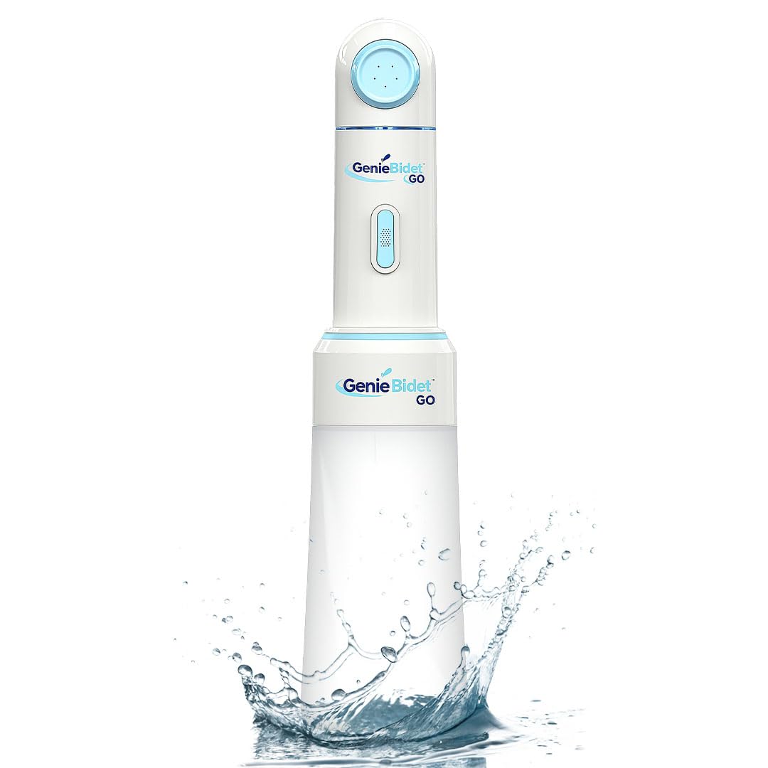 GenieBidet Upgraded 2025 Portable Bidet Rechargeable - Handheld Toilet Bidet Sprayer. On-The-Go Cleaning - Electric Spra