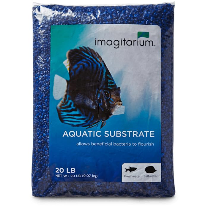 imagitarium by Petco Aquarium Gravel Substrate Dark Blue 20 lbs. – Blue, 20 Pound (Pack of 1)