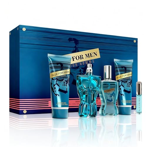 Blue For Men 5pcs Luxury Cologne Perfume Gift Set for Men - A CENTER Official Imagery - 1