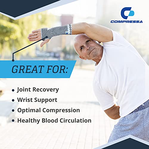 Compressa Wrist Compression Sleeve for Women & Men - Non-Slip - Product Imagery