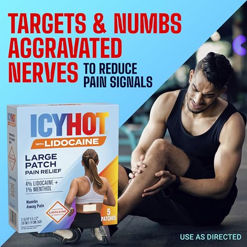 Icy Hot Lidocaine Pain Relief Patches, Max Strength, 5-Ct. - Product Imagery