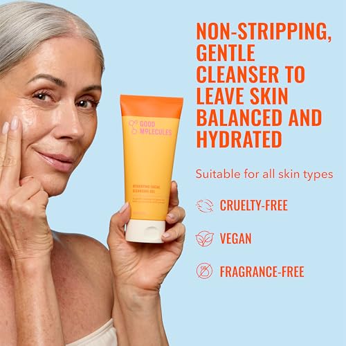 Good Molecules Hydrating Facial Cleansing Gel, Gentle Face Wash, - Product Imagery