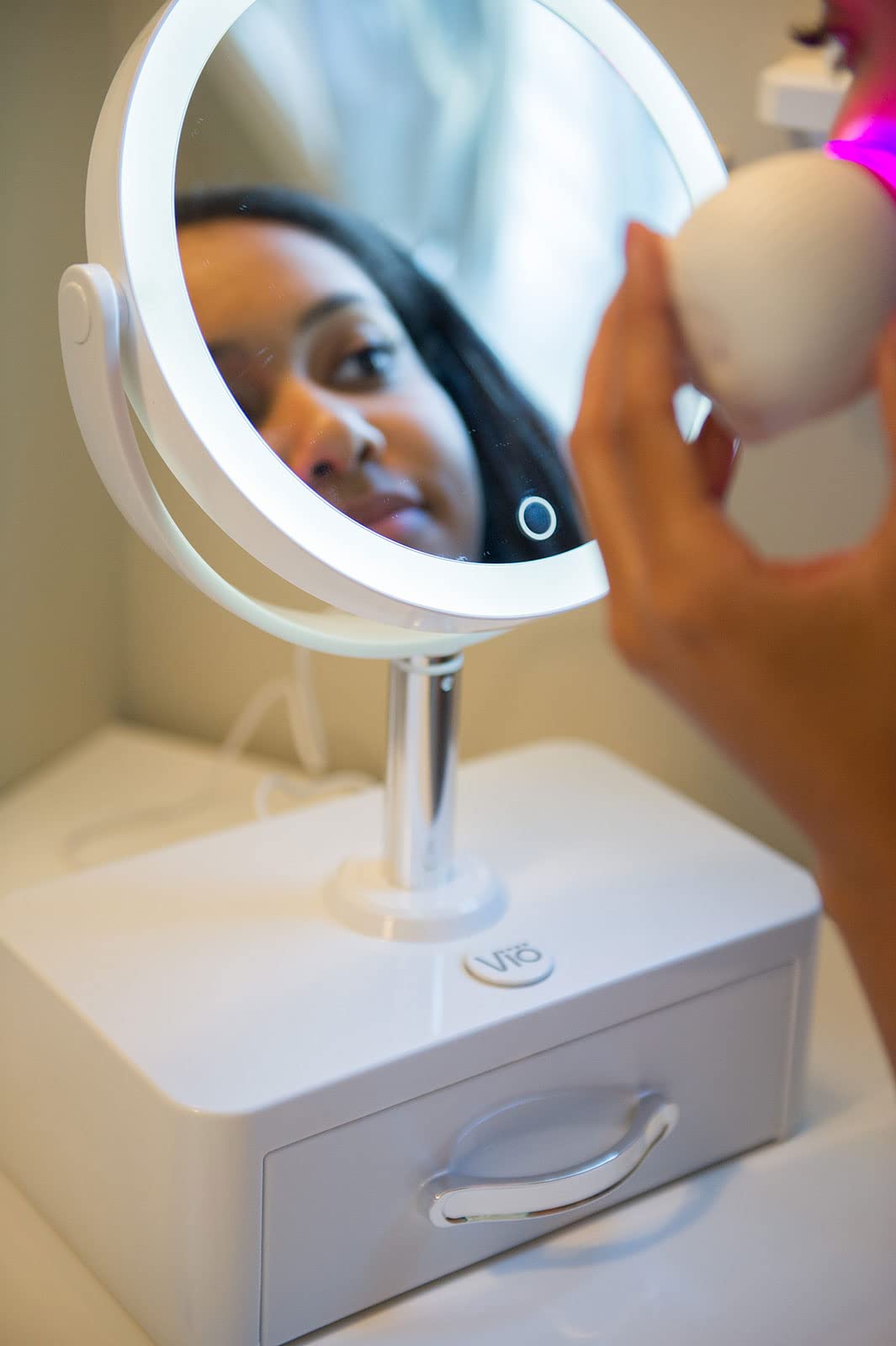 VIO Beauty Mirror with UV Light Product Cleansing Drawer