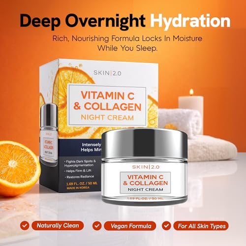 Skin 2.0 Vitamin C & Collagen Face Moisturizer – Hydrating Anti - Product Imagery