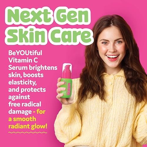 BeYoutiful Vitamin C Face Serum, Preppy Skin Care for Teens, - Product Imagery
