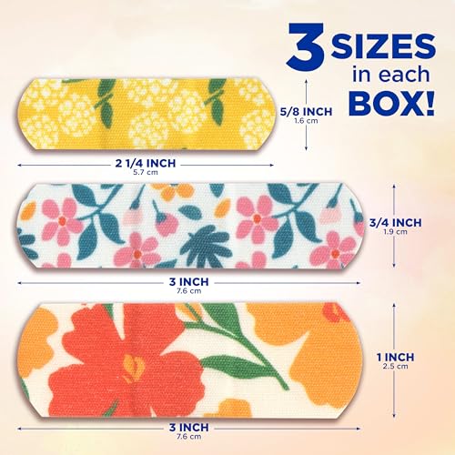 BAND-AID Brand Flexible Fabric Adhesive Bandages, Wildflower - Product Imagery
