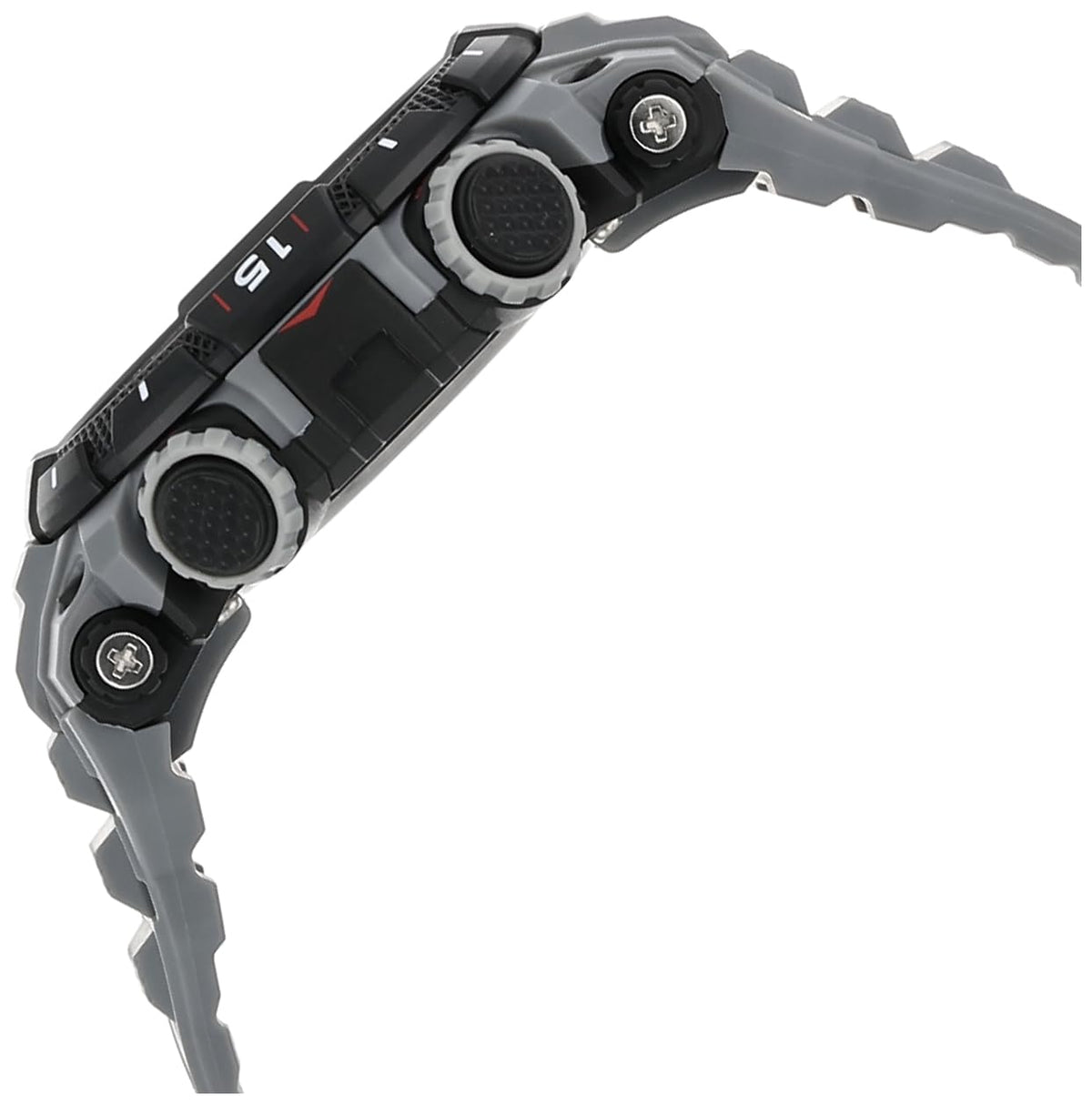 Armitron Sport Men's Digital Chronograph Resin Strap Watch, 40/8397 – close-up detail in Gray