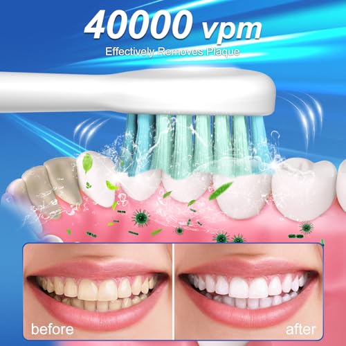 Waterproof Sonic Electric Toothbrush for Adults - 6 Modes with - Product Imagery