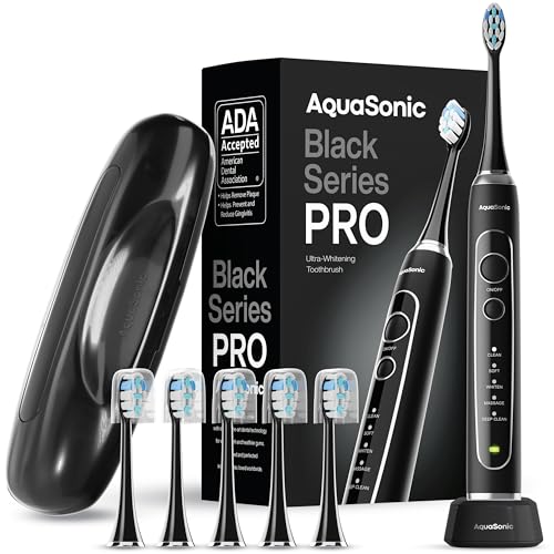 Aquasonic Black Series PRO – Ultra-Whitening Electric Toothbrush - Product Imagery