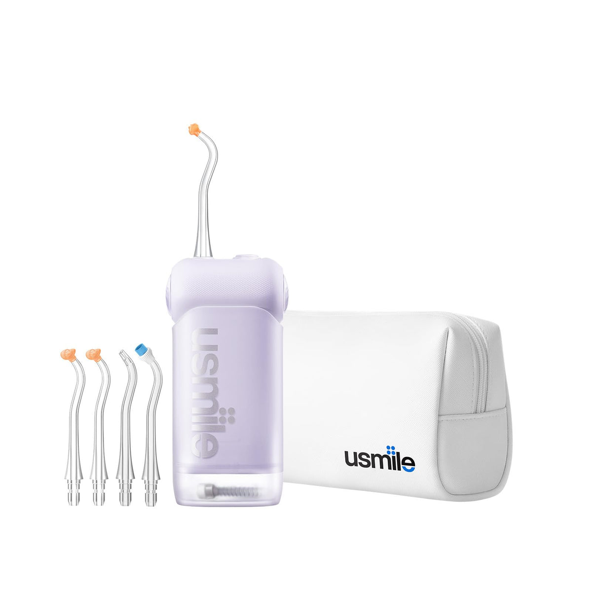 【3-in-1 Bundle】 usmile C10 Portable Water Flosser Purple, S-Type Nozzles & Travel Case – Complete Oral Care Set for Home