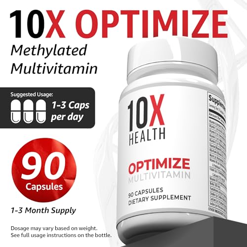 10X Health Methylated Multivitamin - 90 Capsules - Product Imagery