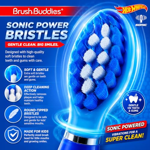Brush Buddies Hot Wheels Battery Powered Sonic Electric Kids - Product Imagery